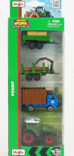 Sale Maisto 1:64 3" Mini Work Machines Tractors & Farm 4 Pack
