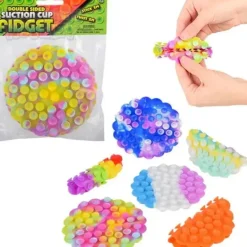 The Toy Network 3.5" Double Side Round Fidget Suction Cups
