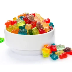 Hot Albanese Confectionery 12 Flavor Gummi Bears 7.5 oz Peg Bag