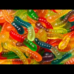 Best Albanese Confectionery 12 Flavor Mini Gummi Worms 7.5 oz Peg Bag