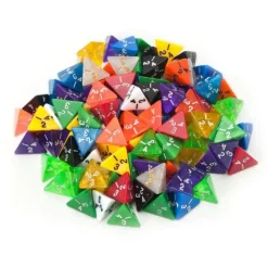 Best Legacy Dice 100+ Pack of Random D4 Polyhedral Dice in Multiple Colors