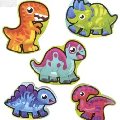 Outlet Adventure Planet 6 Piece Chunky Dinosaur Theme Wooden Puzzle