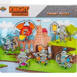Adventure Planet 6 Piece Chunky Knights Wooden Puzzle
