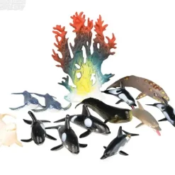 Hot Adventure Planet 12 Piece Dolphin And Whale Mesh Bag Play Set