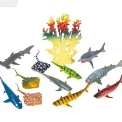 Best Adventure Planet 12 Piece Shark And Ray Mesh Bag Play Set