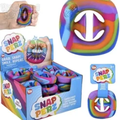 New The Toy Network 2.25" Rainbow Snapperz Fidget Toy