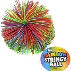 Hot The Toy Network 3.5" Rainbow Stringy Ball