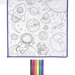 Adventure Planet 19.5" Space Washable Doodle Mat