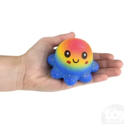 The Toy Network 3.5" Squish and Stretch Rainbow Octopus