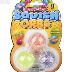 Online The Toy Network 1.6" Squish Sticky Beaded Orbs 3 Pack