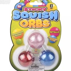 Outlet The Toy Network 1.6" Squish Sticky Metallic Orbs 3 Pack