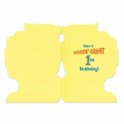 Outlet Peaceable Kingdom Age 1 Lion Die Cut Birthday Card