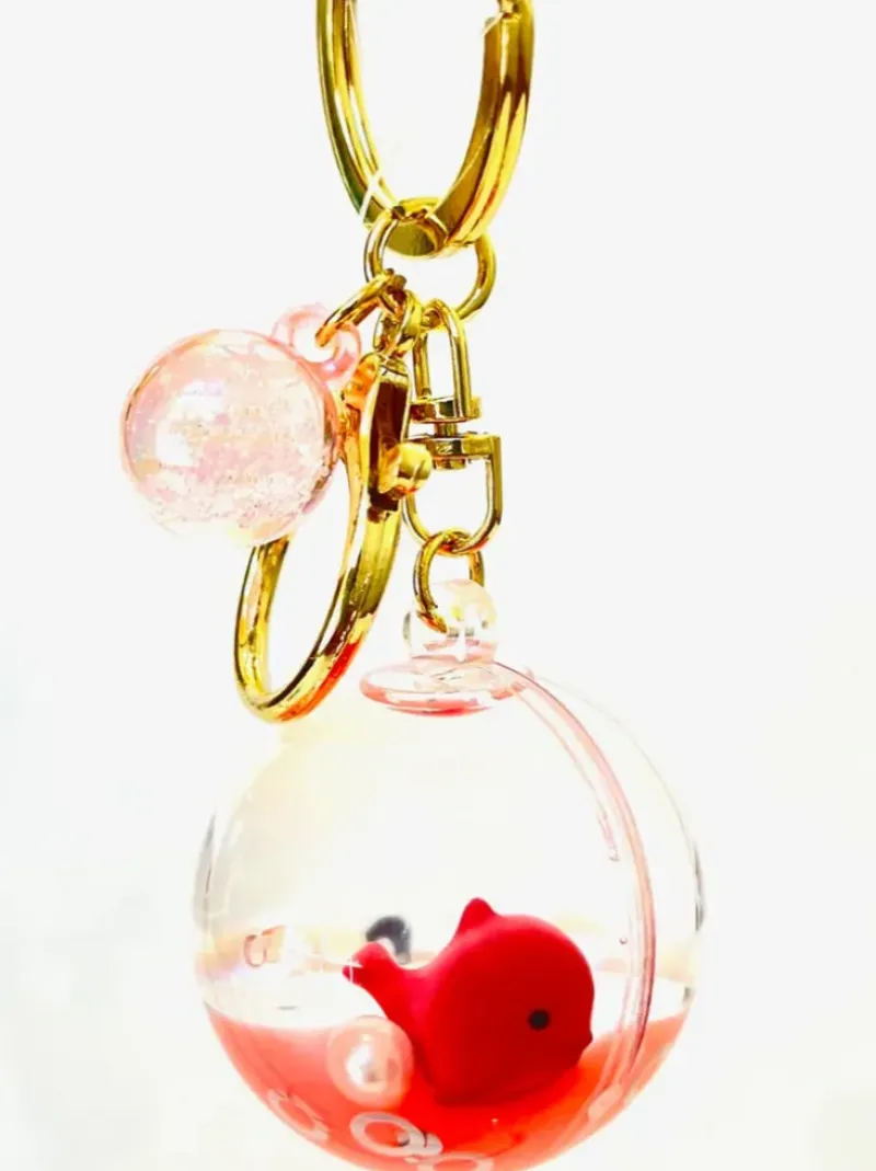 Hot BC Mini Assorted Sea animal Orb Floaty Key Charm