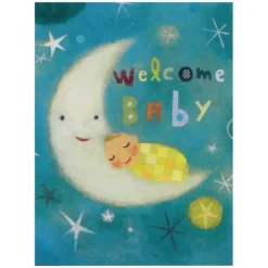 Discount Peaceable Kingdom Baby on the Moon Card