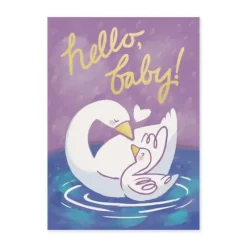 Discount Peaceable Kingdom Baby Swan Foil Card