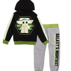 Childrens Apparel BABY YODA Boys 4-7 2PC Fleece Hoodie Set