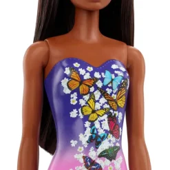 Best Mattel Barbie Beach Doll Dark Hair with Purple Pink Suit