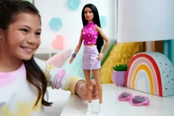 New Mattel Barbie Fashionista Doll #215 - Black Hair & Iridescent Skirt