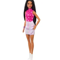 New Mattel Barbie Fashionista Doll #215 - Black Hair & Iridescent Skirt