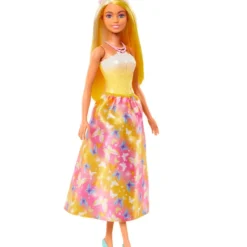 Outlet Mattel Barbie Royal Doll - Blonde Hair Pink & Yellow Skirt