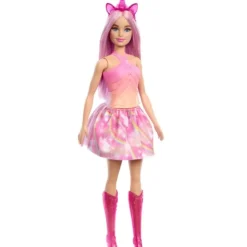 New Mattel Barbie Unicorn Doll - Pink Hair & Ombre Outfit