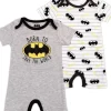 Discount Childrens Apparel BATMAN Boys Newborn 2-Pack Rompers
