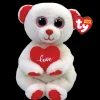Sale TY Beanie Bellie - Desi Polar Bear with Heart - 8" Small