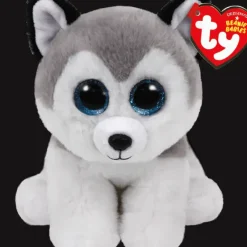 New TY Beanie Baby - Buff Grey and White Husky - 8" Small
