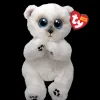 Online TY Beanie Bellie - Wuzzy the White Bear - 8" Small