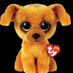 New TY Beanie Boo - ZuZu Tan Dog - 6" Small
