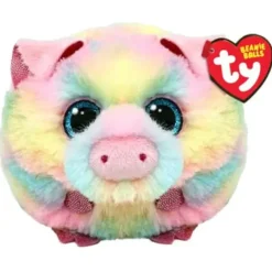 Clearance TY Beanie Puffies 4" Ball - Pigasso - Pastel Pig