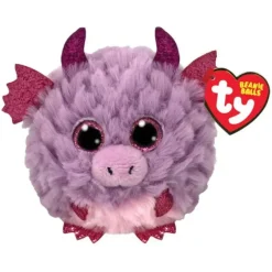 Clearance TY Beanie Puffies 4" Ball - Spark - Purple Dragon