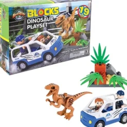 Discount Adventure Planet Blocks 19 Piece Dinosaur Block Set