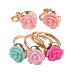 Best Creative Education Boutique Rose Rings and Earring Set