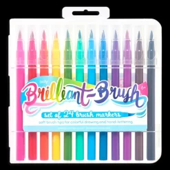 Outlet Ooly Brilliant Brush Markers - Set of 24