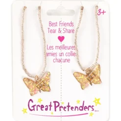 Online Creative Education Butterfly BFF Share & Tear Necklace Set (2 pcs)
