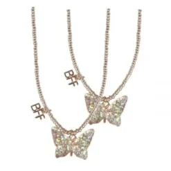 Online Creative Education Butterfly BFF Share & Tear Necklace Set (2 pcs)