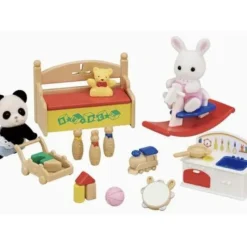 Outlet Epoch Everlasting Play Calico Critters Baby's Toy Box - Snow Rabbit & Panda!
