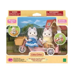 Outlet Epoch Everlasting Play Calico Critters Tandem Cycling Set Husky Sister and Brother