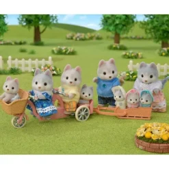 Outlet Epoch Everlasting Play Calico Critters Tandem Cycling Set Husky Sister and Brother
