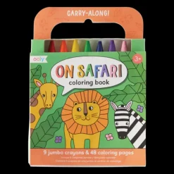 Ooly Carry Along Crayon & Coloring Book Kit - On Safari