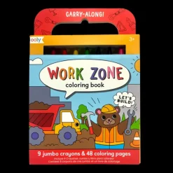 Online Ooly Carry Along Crayon & Coloring Book Kit - Work Zone
