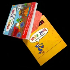 Online Ooly Carry Along Crayon & Coloring Book Kit - Work Zone