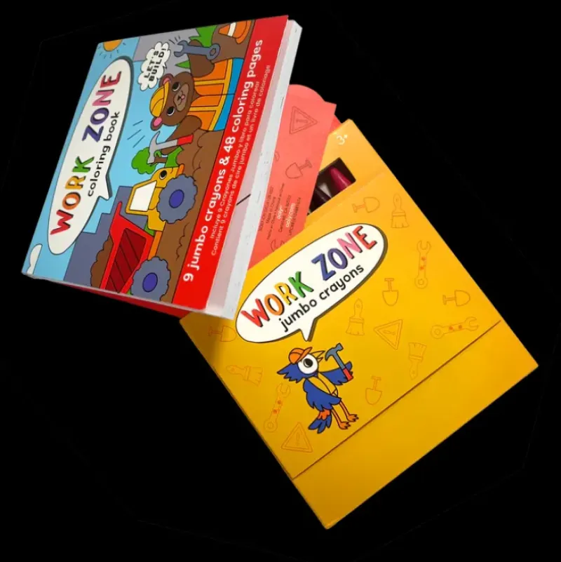 Online Ooly Carry Along Crayon & Coloring Book Kit - Work Zone