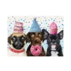 Best Peaceable Kingdom Celebrating Dogs Glitter Birthday Card
