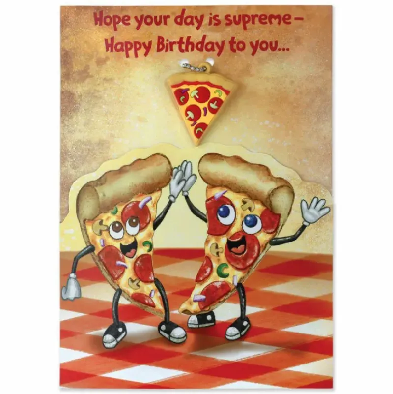 Outlet Peaceable Kingdom Charm: Pizza Card