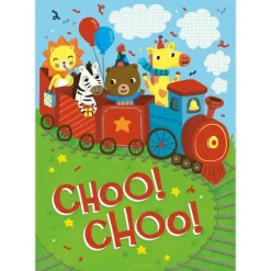 Outlet Peaceable Kingdom Choo Choo Foil Birthday Cards