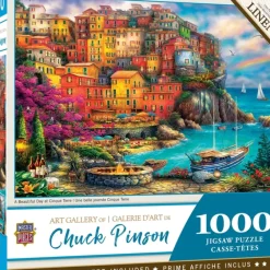 Clearance MasterPieces Chuck Pinson Art Gallery - A Beautiful Day at Cinque Terre - 1000 Piece Puzzle