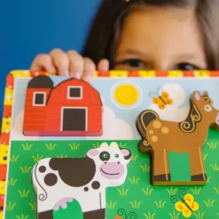 Hot Melissa u0026 Doug Chunky Puzzle - Farm Animals
