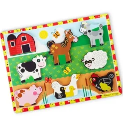 Hot Melissa u0026 Doug Chunky Puzzle - Farm Animals